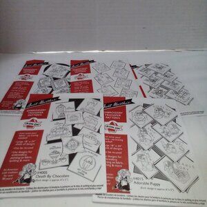 Aunt Martha's Embroidery Transfer Pattern Iron On Lot of 5 Craft DIY